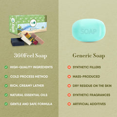 360Feel savon floral, barre parfumée pour rituel spa à domicile.