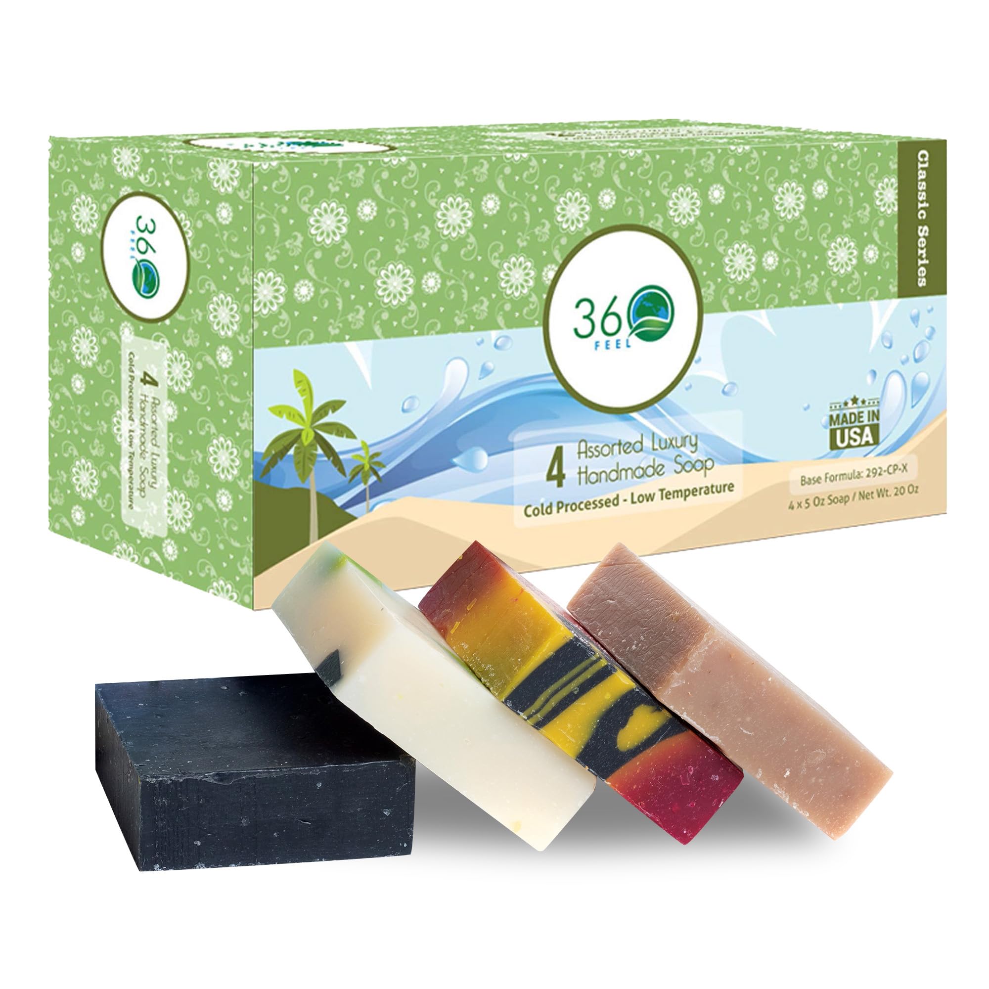 360Feel coffret savon assorti avec emballage élégant pour cadeau.