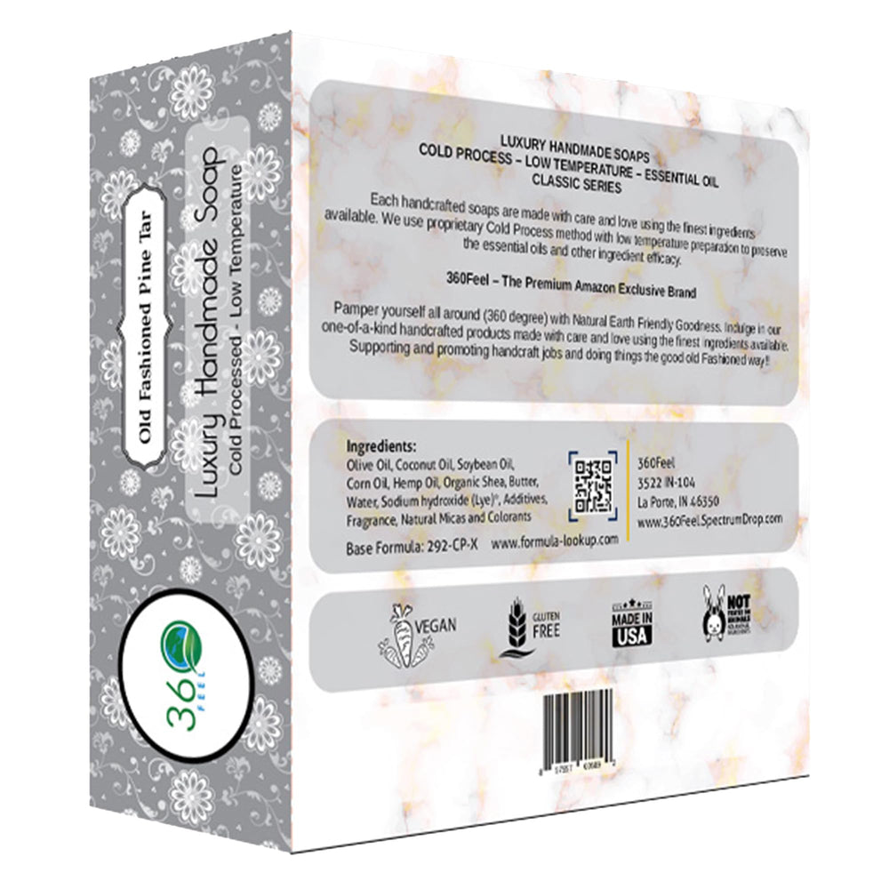 Savon castile artisanal 360Feel fait main, procédé traditionnel à froid.