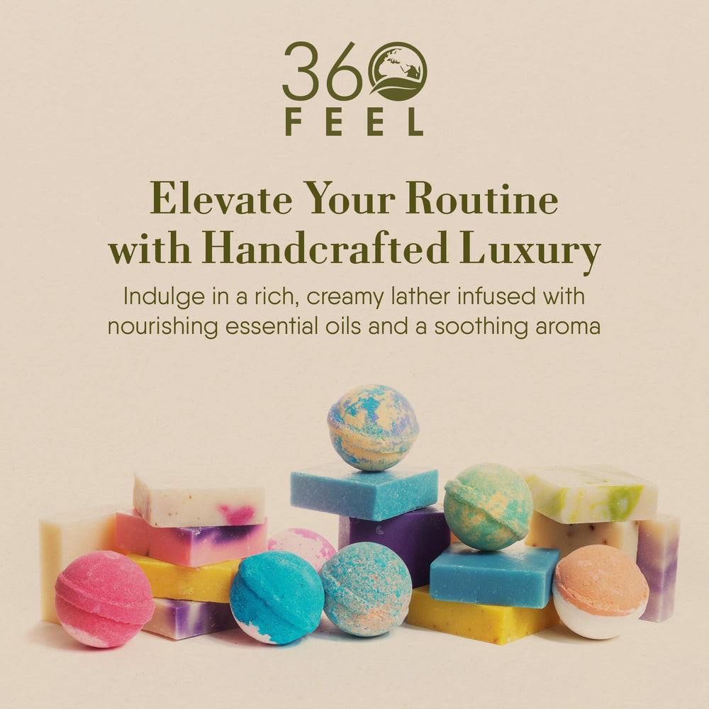 Savon 360Feel Lavande Patchouli, cadeau élégant et éthique pour une routine soin consciencieuse.