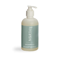 39° North Shampoing Eucalyptus Lavande : bouteille fraîche, nettoie en douceur et purifie les cheveux.