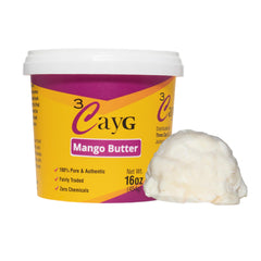 3CAYG Beurre de Mangue bloc 1 livre : texture naturelle et émolliente pour la peau.