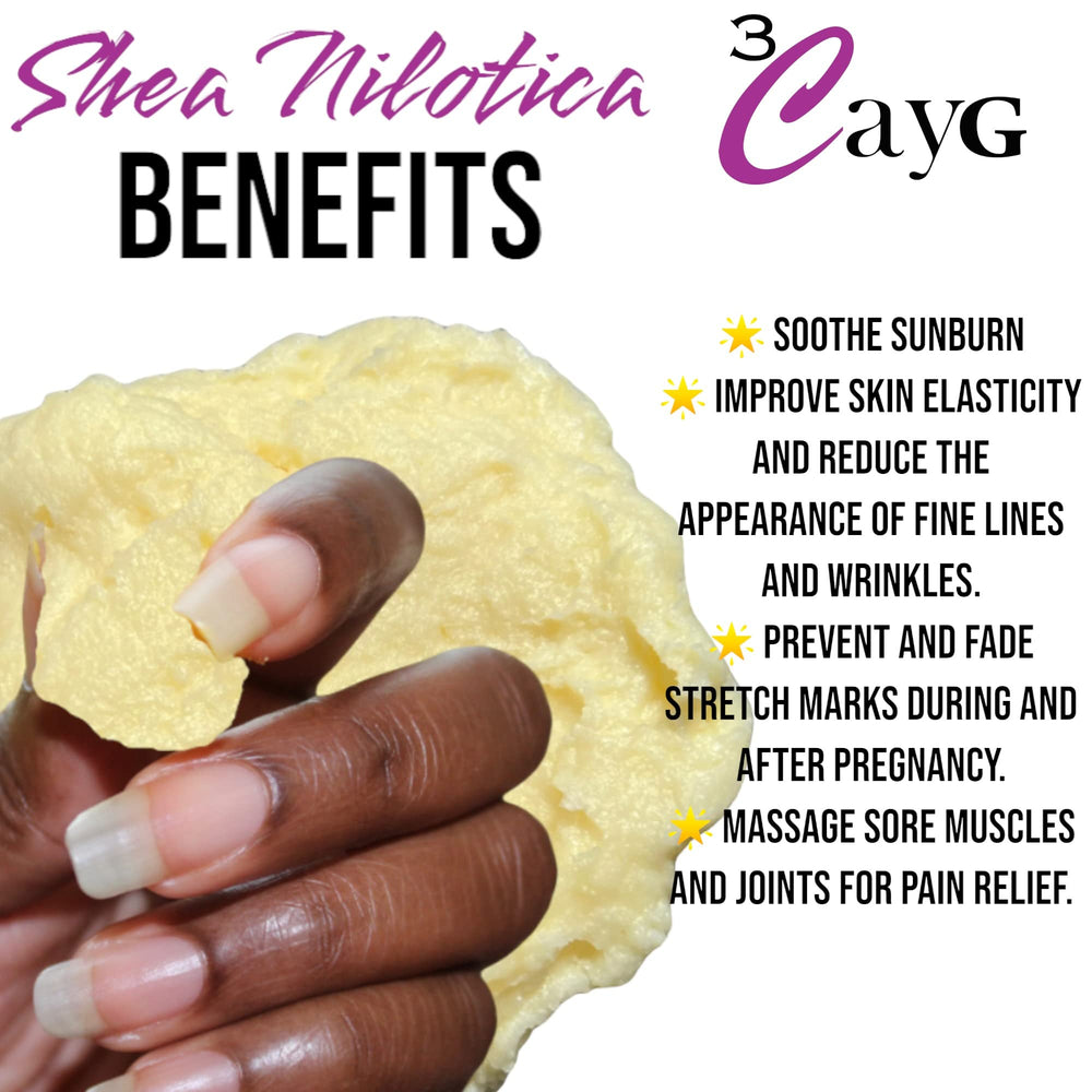 3CAYG Shea Nilotica : application mains pour nourrir et apaiser la peau.