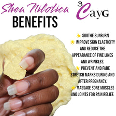 3CAYG Shea Nilotica : application mains pour nourrir et apaiser la peau.