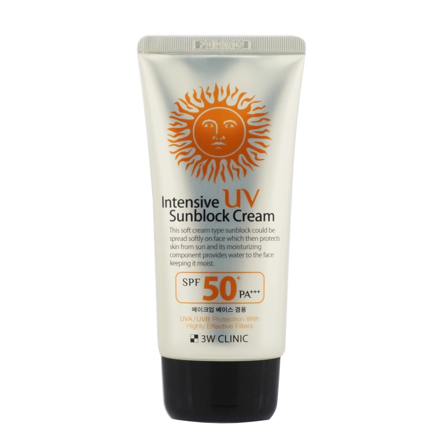 Flacon crèmes solaire Dodo 3W Clinic prêt à l’emploi pour le visage.