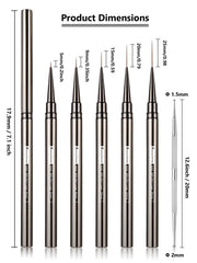 3zorqinron brosse-liner-ongles 20mm pour traits épais et réguliers