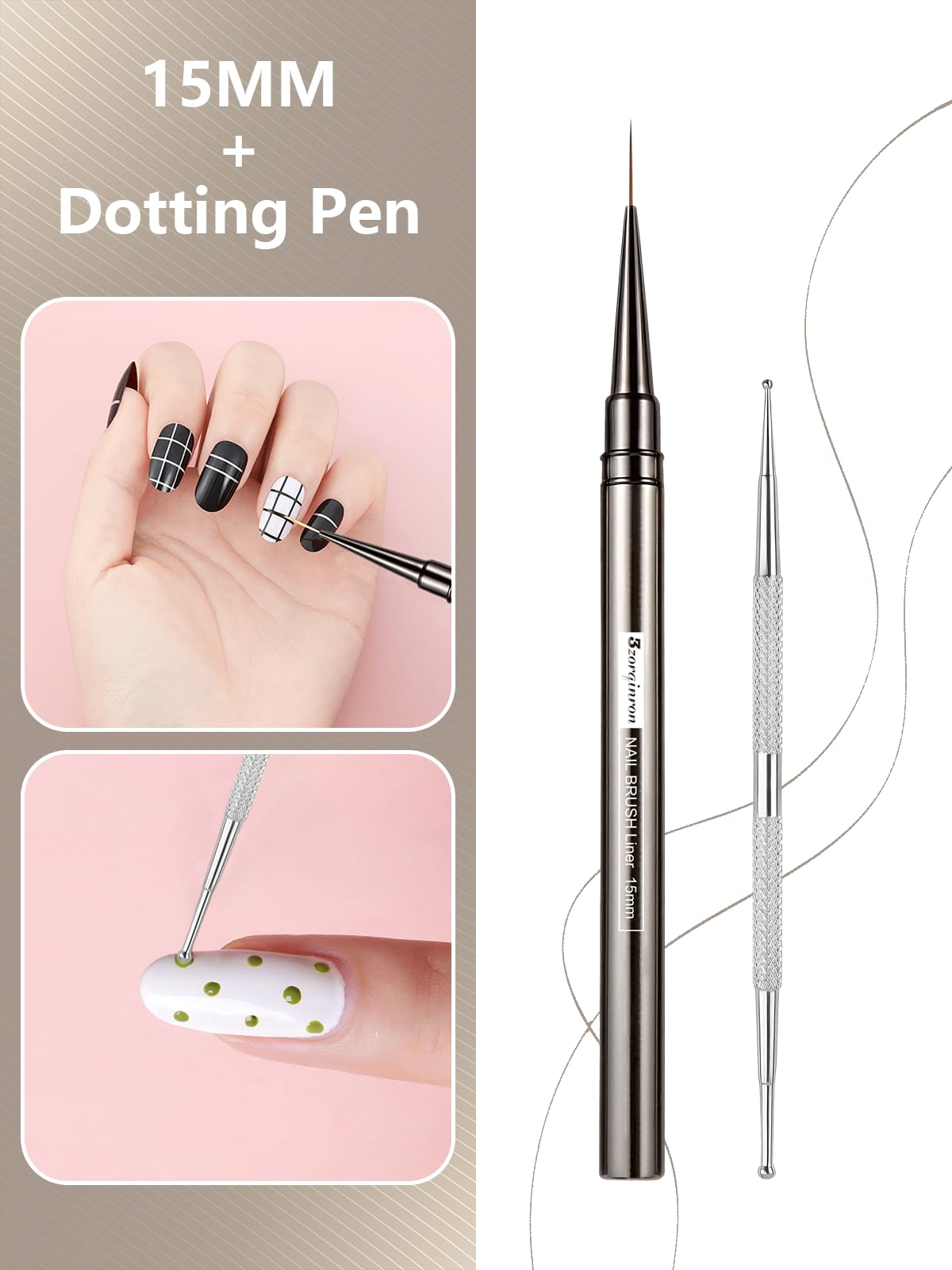 3zorqinron manche-brosse-ongles ergonomique et antidérapante