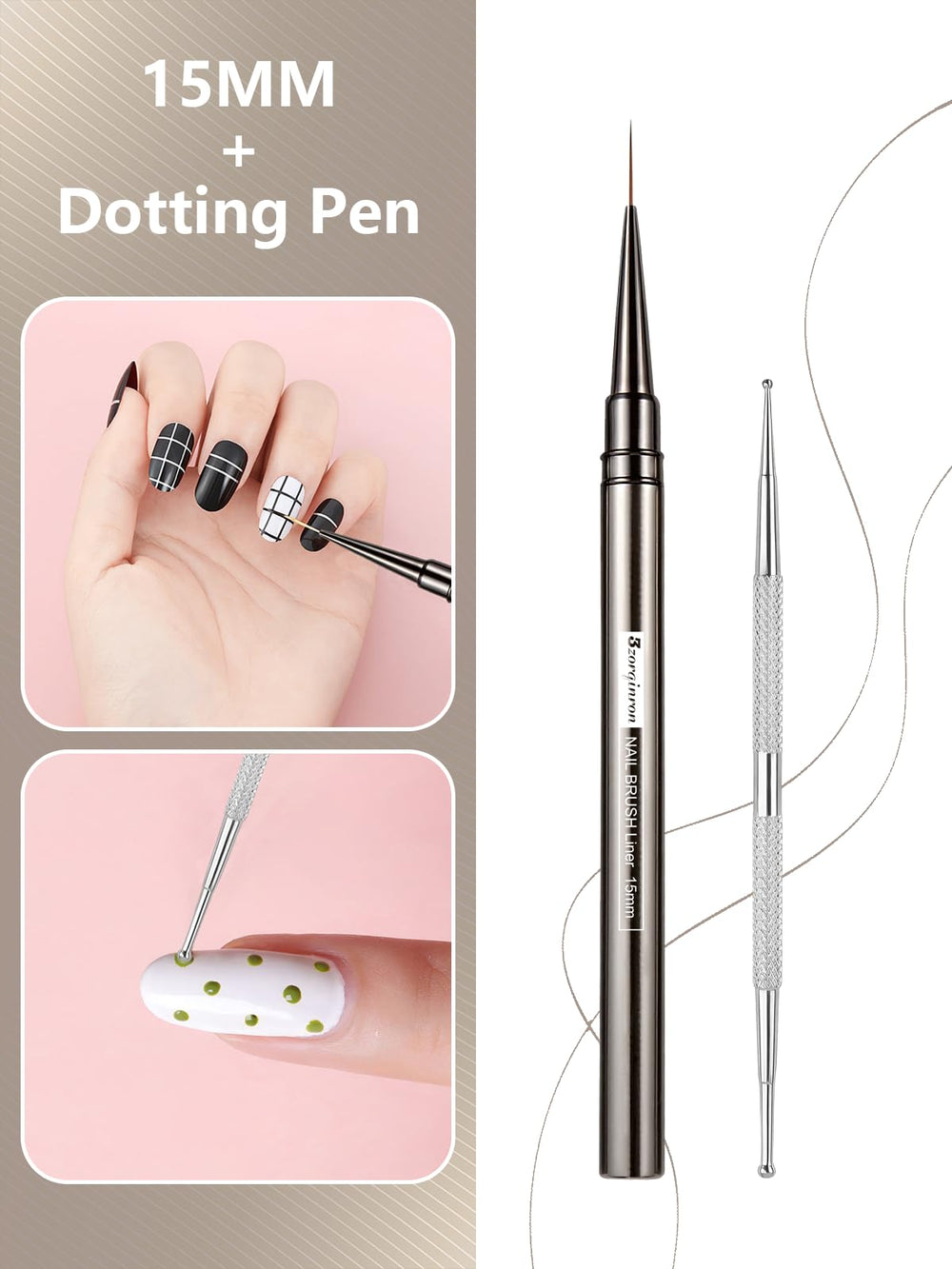 3zorqinron manche-brosse-ongles ergonomique et antidérapante