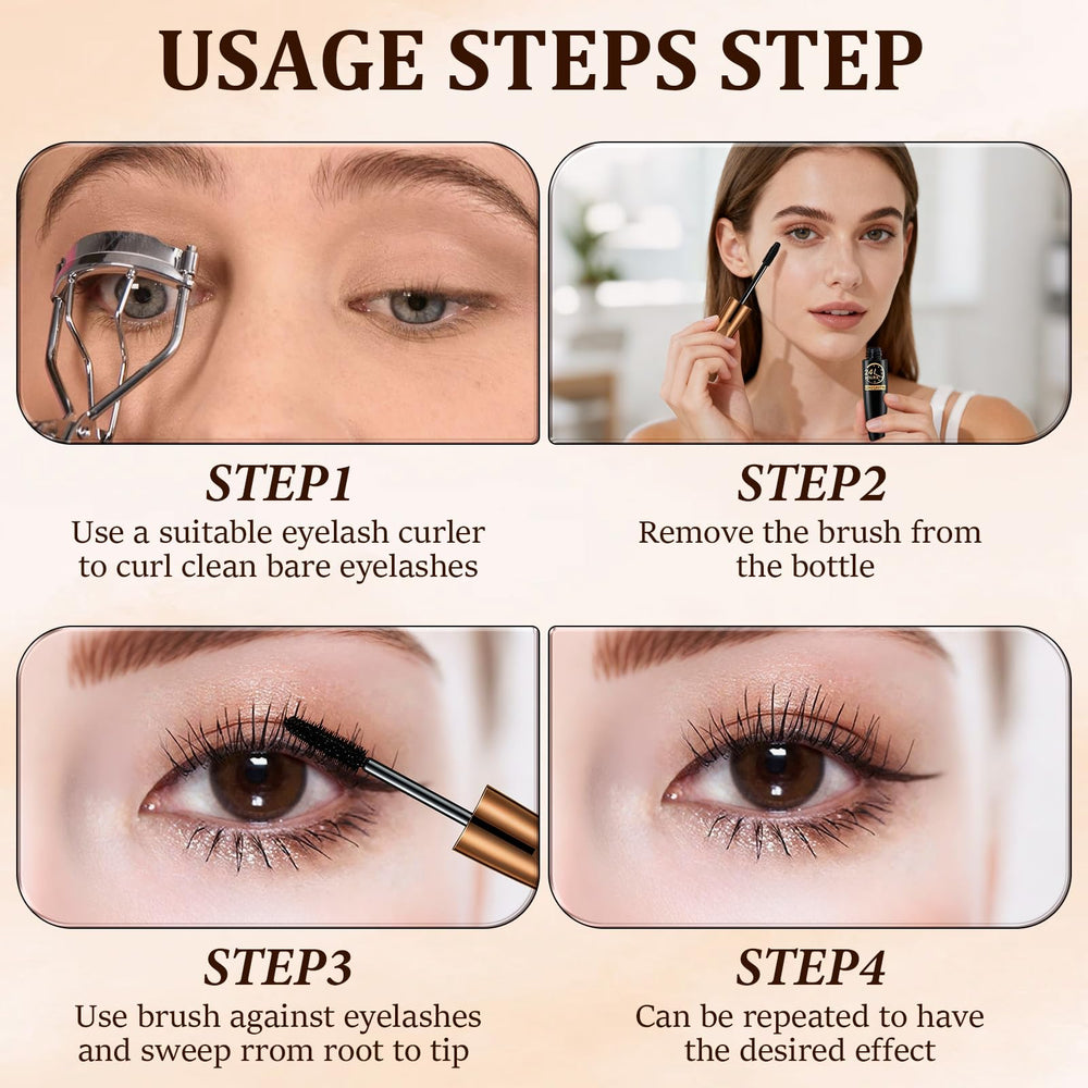 4D Silk Fiber Lash Mascara – résistance à l'eau adaptée au sport et à la chaleur.