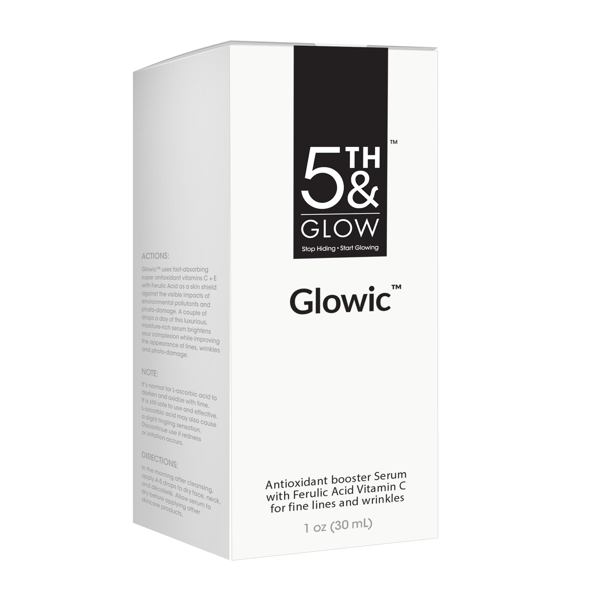 Glowic ingrédients clés – association pour lisser et protéger temporairement.