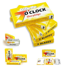 Emballage élégant 7'0Clock SharpEdge, lames platine prêtes à l'emploi pour le quotidien