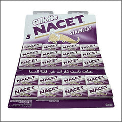 Lames NACET 7 O'Clock : paquet de 5 lames inox pour rasage net.
