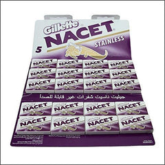 Lames NACET 7 O'Clock : compatibles rasoirs sûreté double-tranchant pour un rasage fluide.