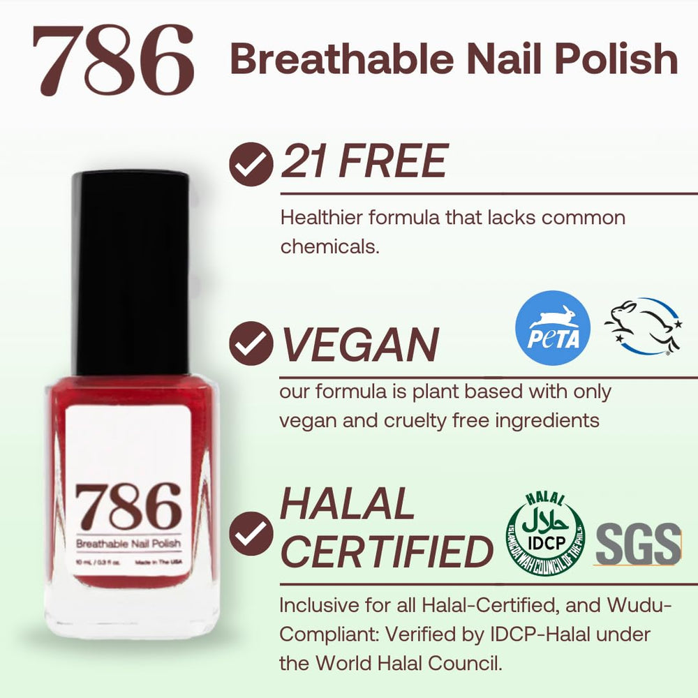 Vernis 786 sans 21 substances agressives pour plus de sécurité.