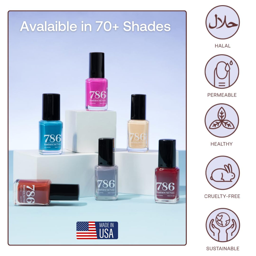 Vernis 786 séchage rapide pour une manucure sans bavures.