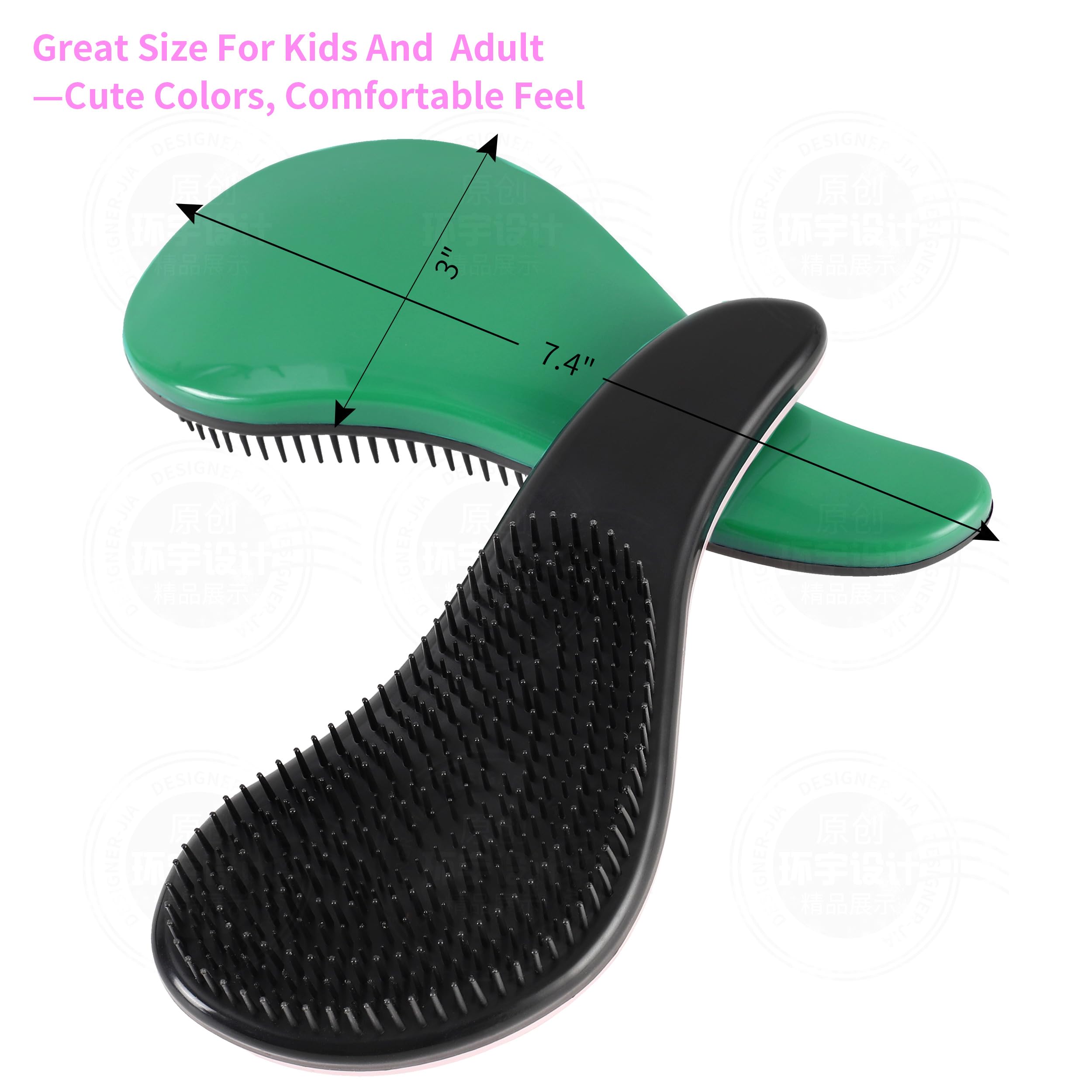 79STYLE coffret brosses démêlantes enfants, violet, pratique voyage