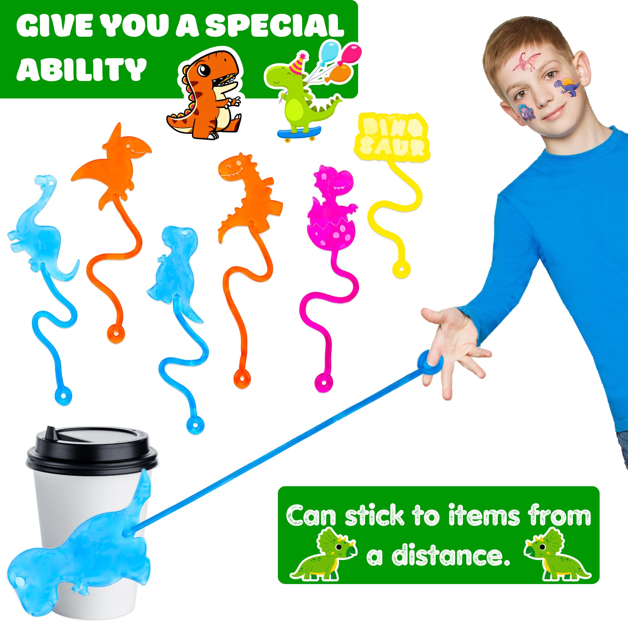 91STICKYHAND goodies-fetes-dinosaure, parfait comme goodies et surprises de fête.