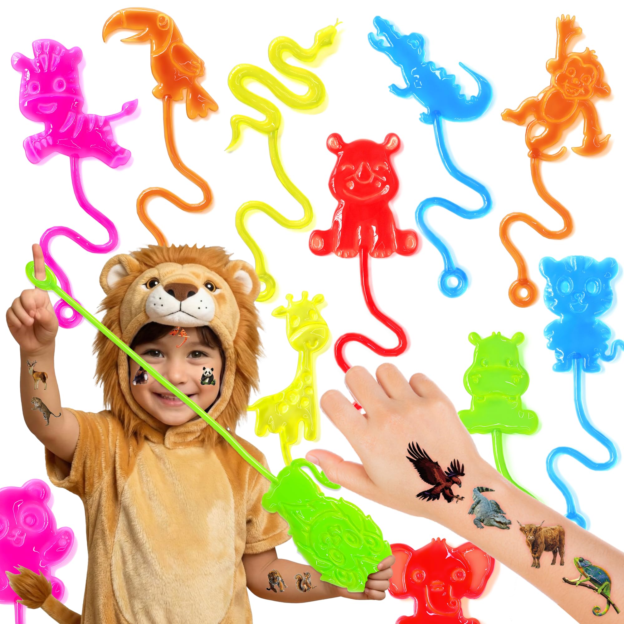 Mains adhésives Animal Jungle 91STICKYHAND pour divertir les enfants en toute sécurité.