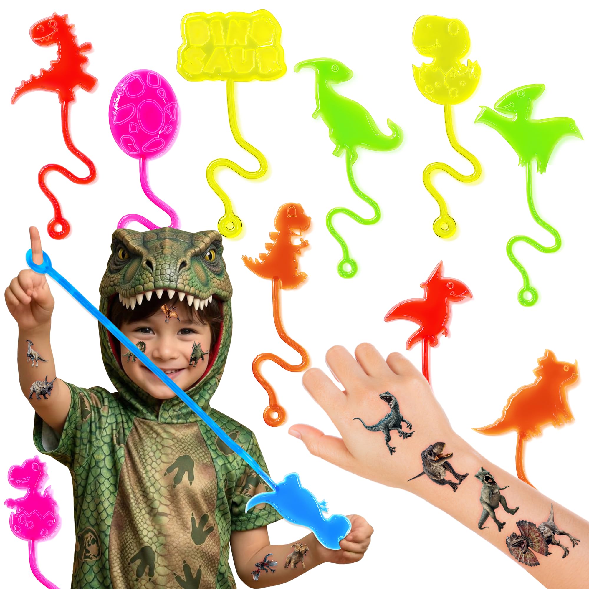 91STICKYHAND mains-dinosaure, divertissement sûr pour les enfants lors des fêtes.