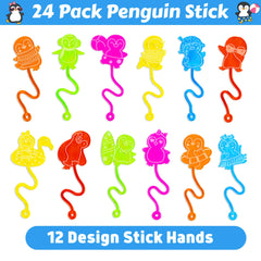 Tatouages pingouin 91StickyHand, accessoire coloré pour fête.