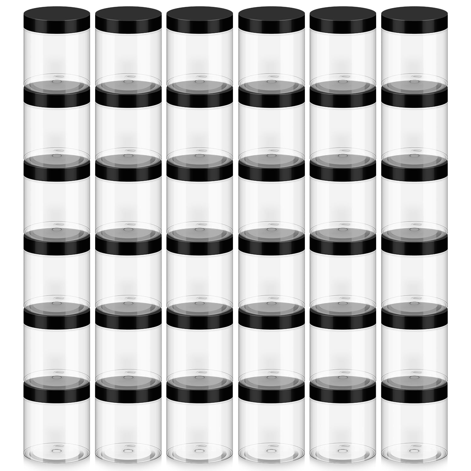 Bocaux Loretoy en plastique 8oz avec couvercles, rangement sûr et portable.