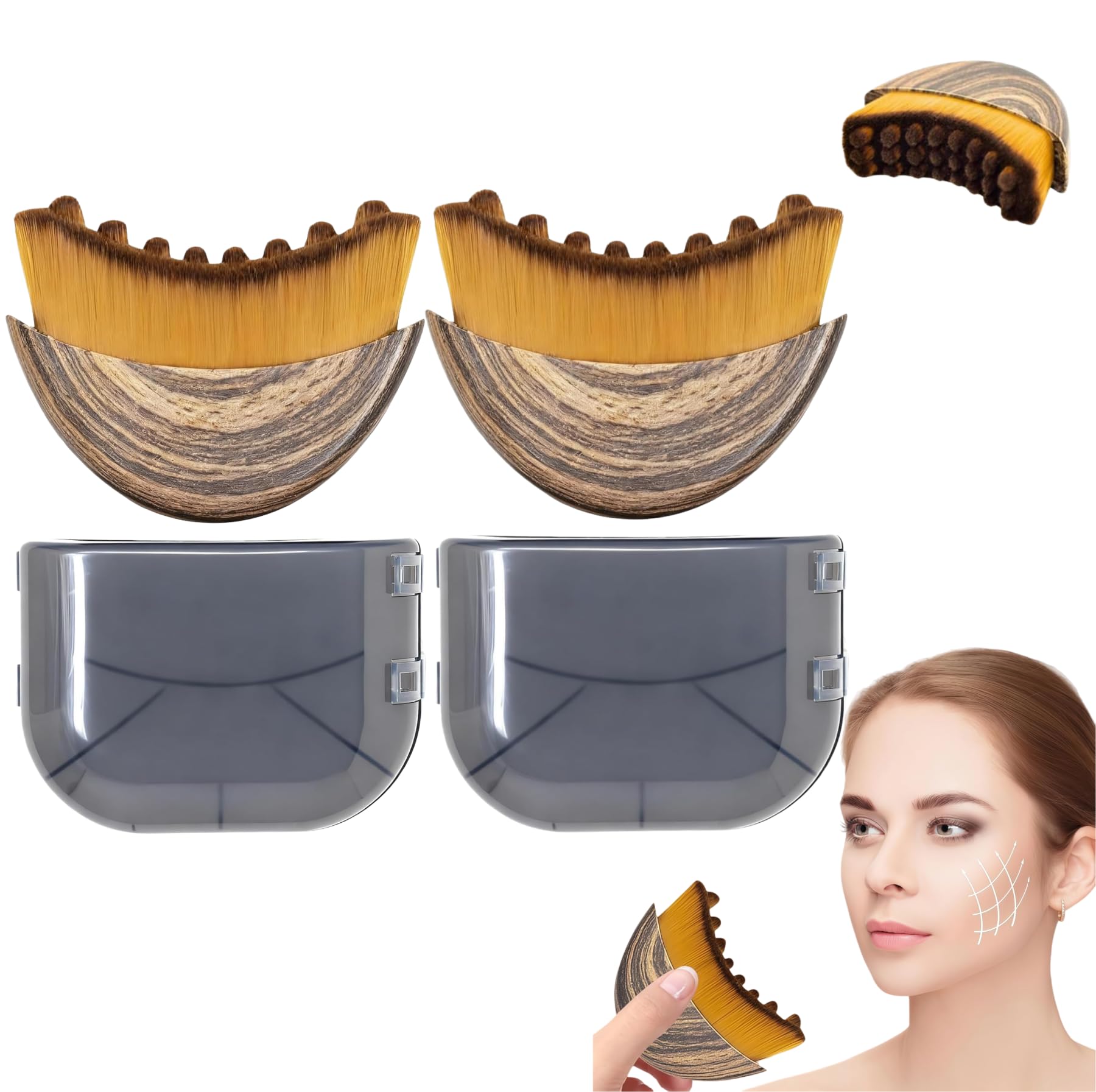 Brosse contour lymphatique du visage A Curated Vibe pour un contour plus défini.