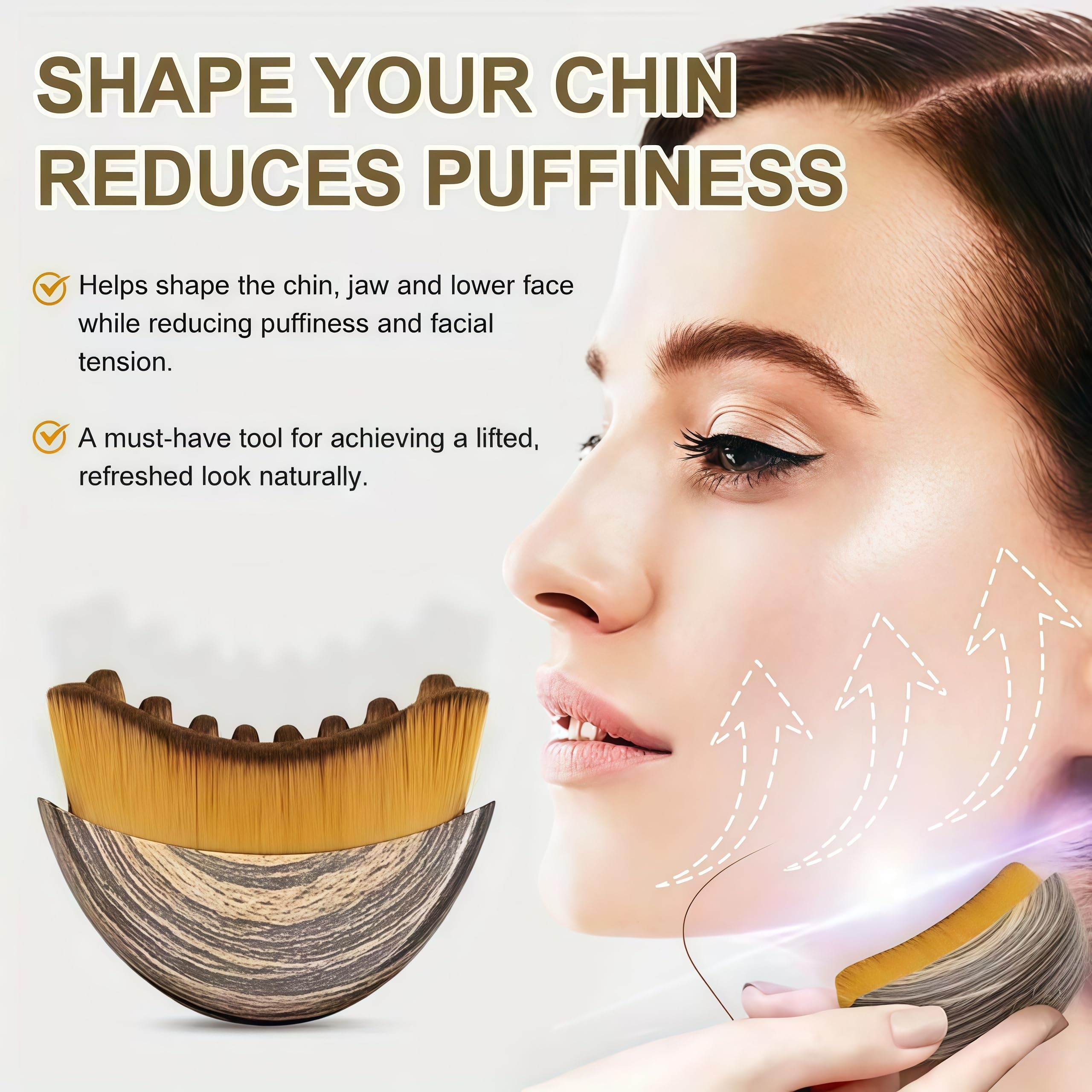 Brosse front lymphatique visage A Curated Vibe pour relaxation et drainage.