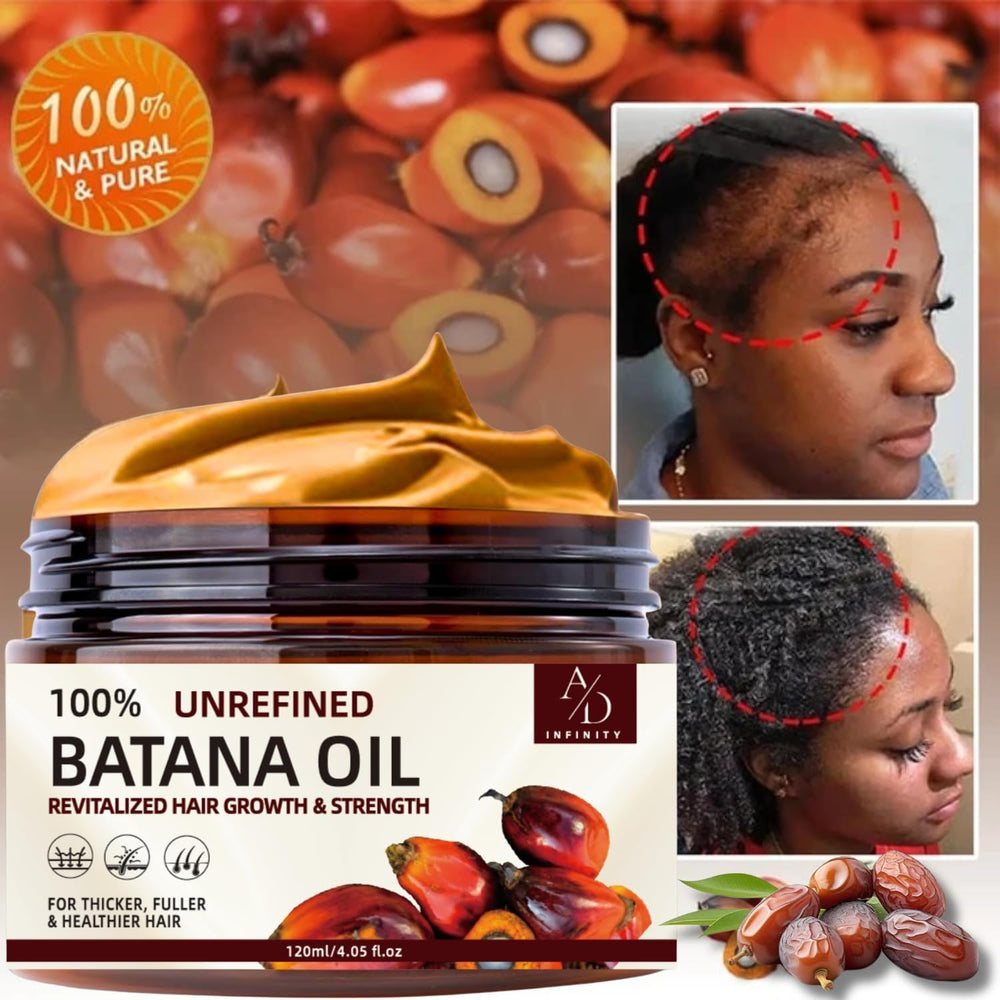 A/D Infinity Batana huile cheveux brillance naturelle et douceur.