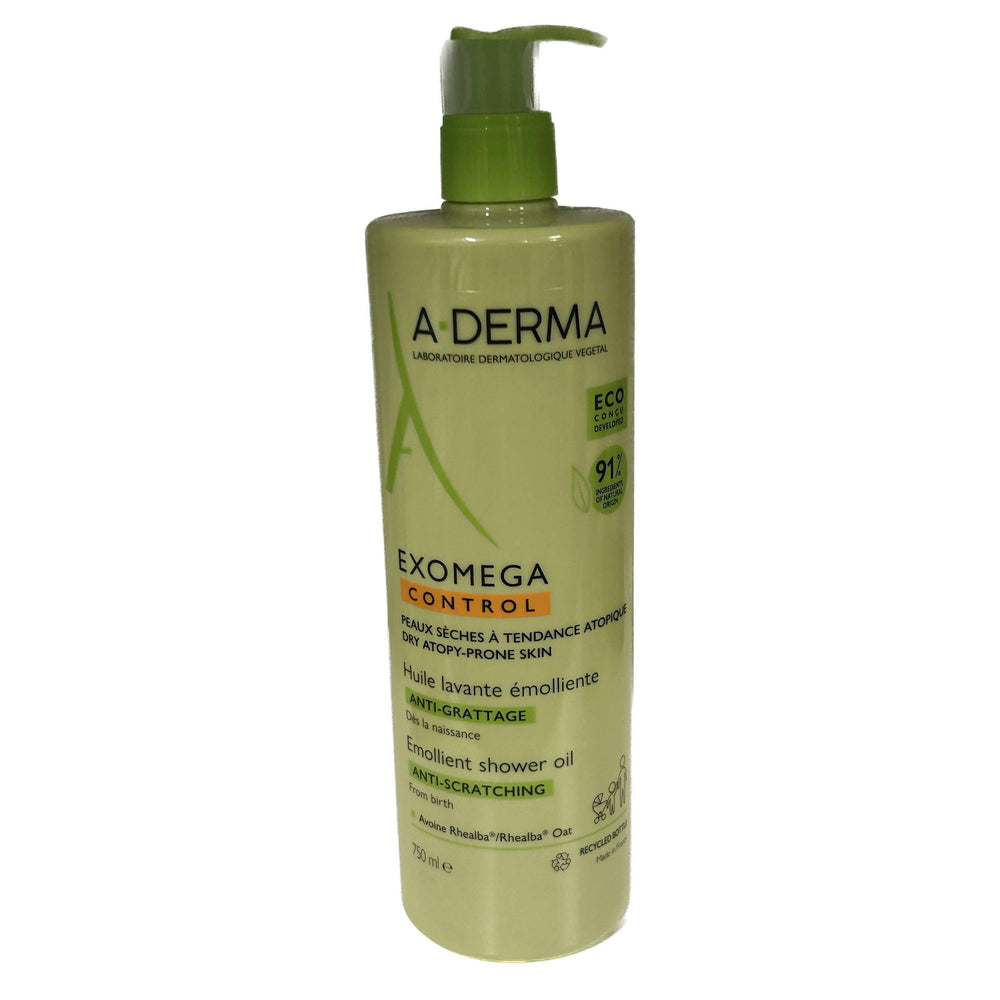 Huile Exomega d’A-Derma en bouteille, douceur pour visage et corps.