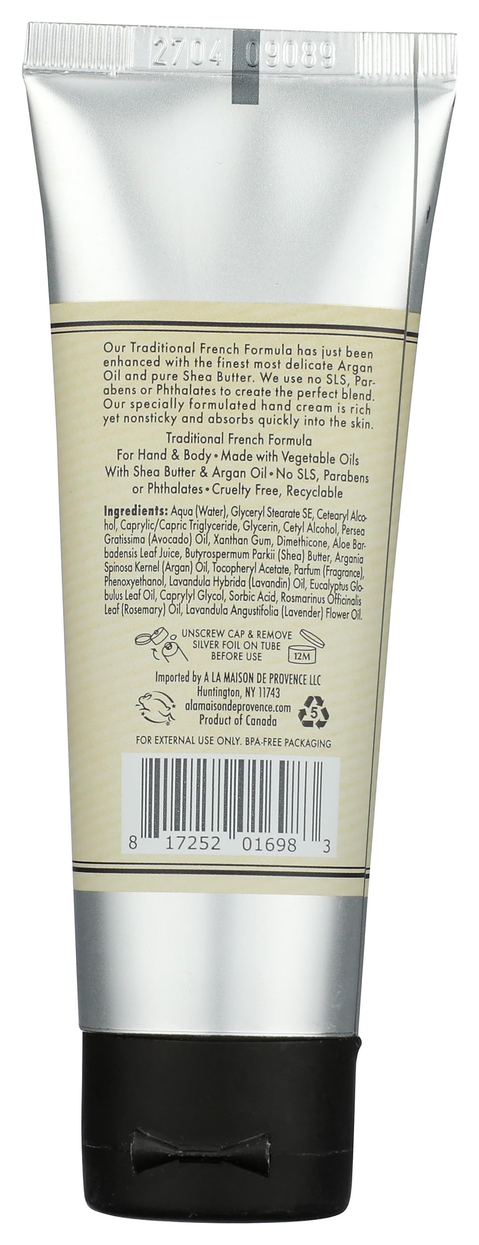 Texture riche A La Maison Lavande Aloe pour hydratation durable.