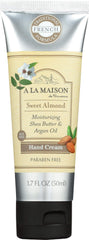 Crème pour les mains A LA MAISON – flacon élégant, hydratation rapide pour mains sèches.