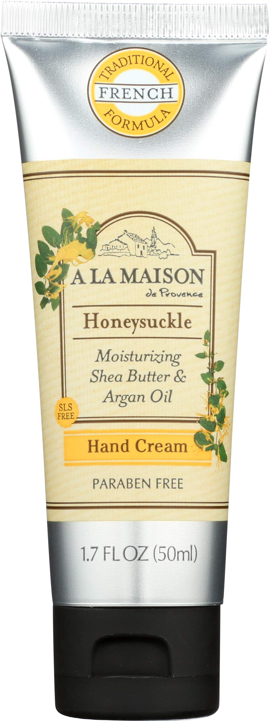 Crème hydratante pour les mains A La Maison au chèvrefeuille, douceur durable.