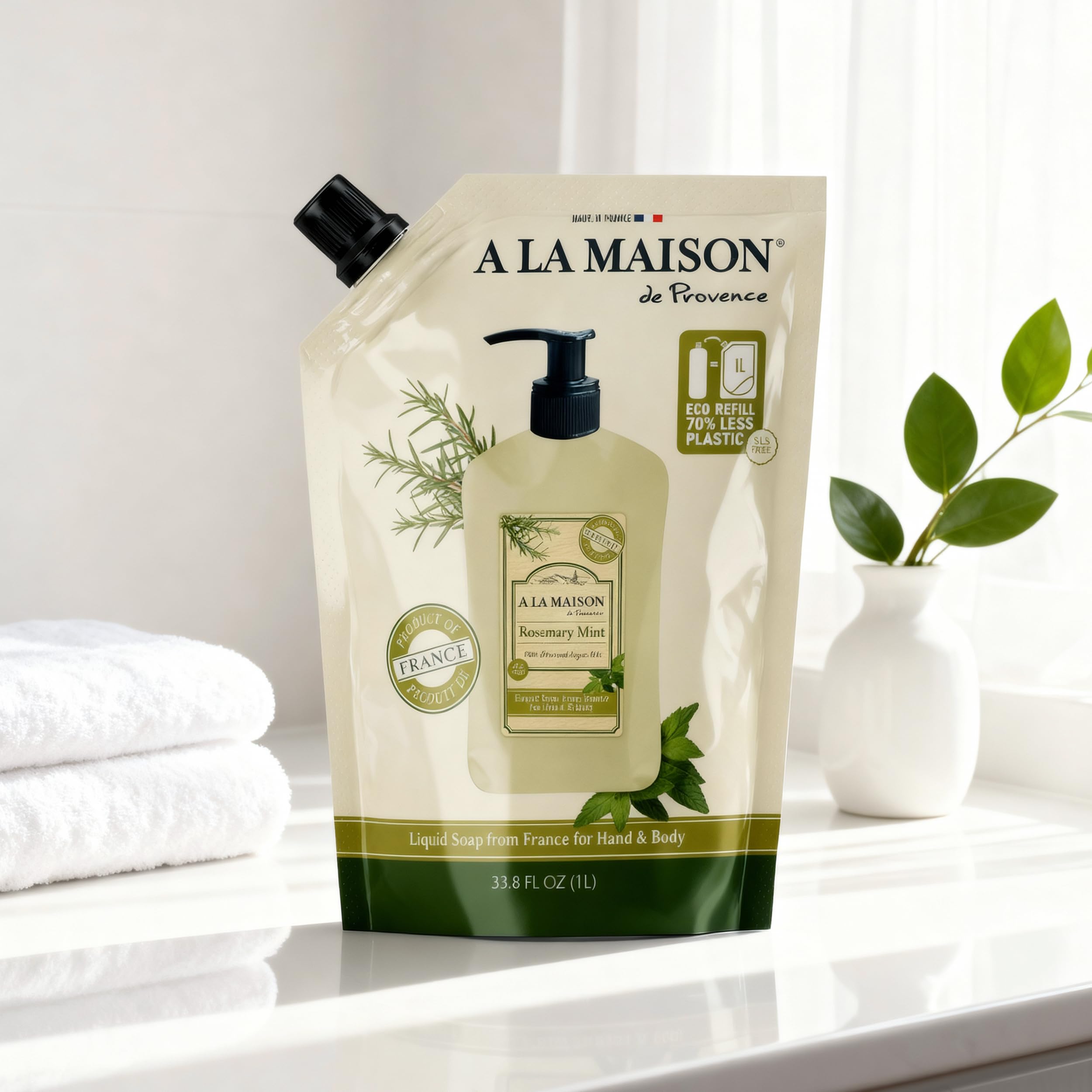 A LA MAISON - Huiles végétales douces pour une mousse crémeuse.