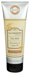 Lotion au lait d’A LA MAISON pour le corps en bouteille, hydratation légère.