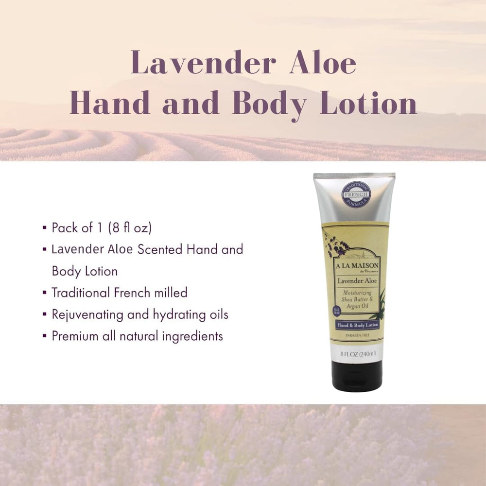 Lotion A LA MAISON Lavande Aloé, emballage avec brins de lavande et parfum apaisant