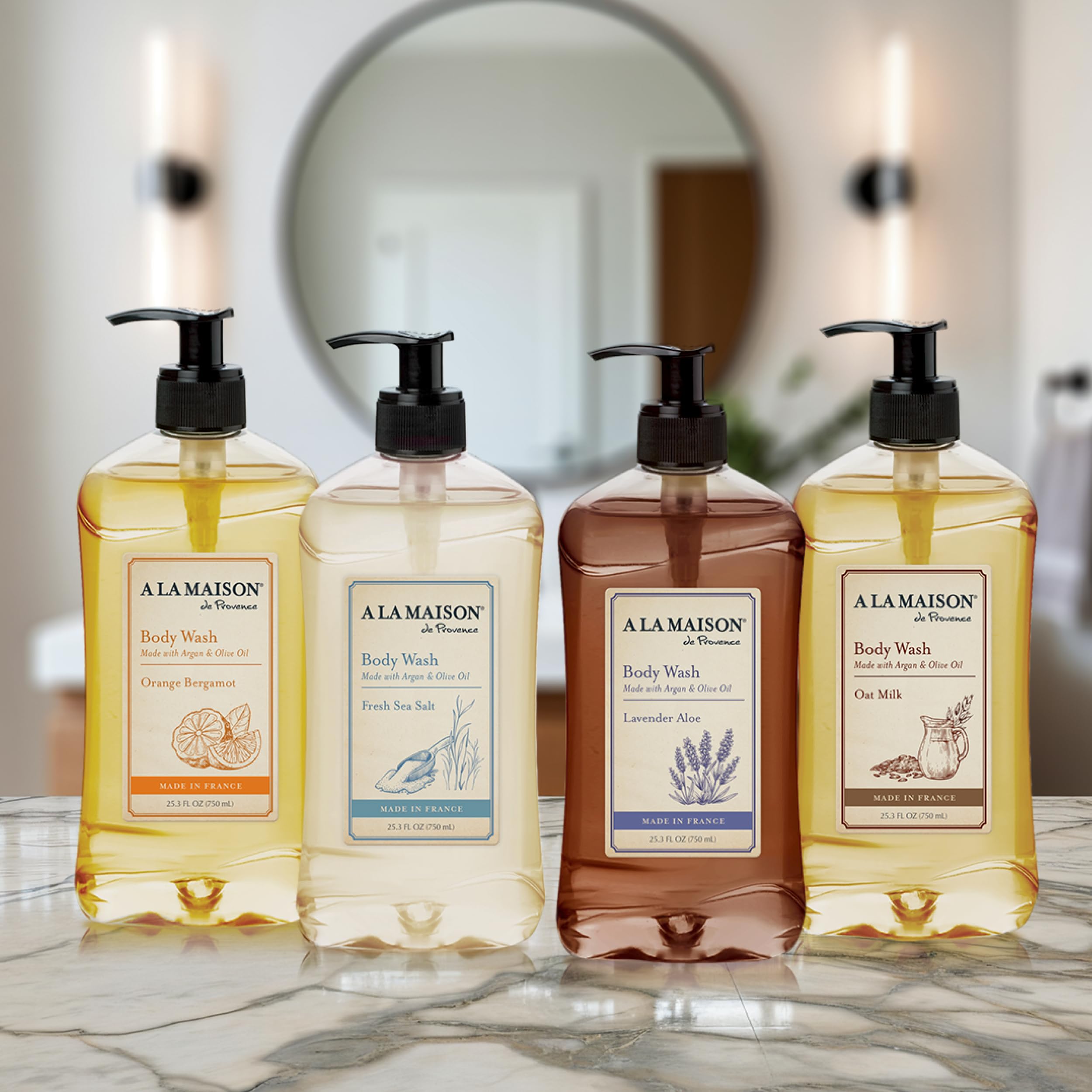 A LA MAISON Oat Milk Body Wash product shot suitable for bath time routines.