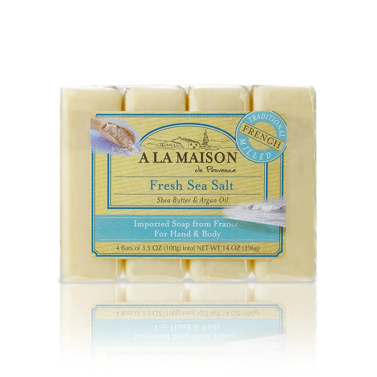 A LA MAISON - emballage élégant du savon sel de mer, naturel et pratique.