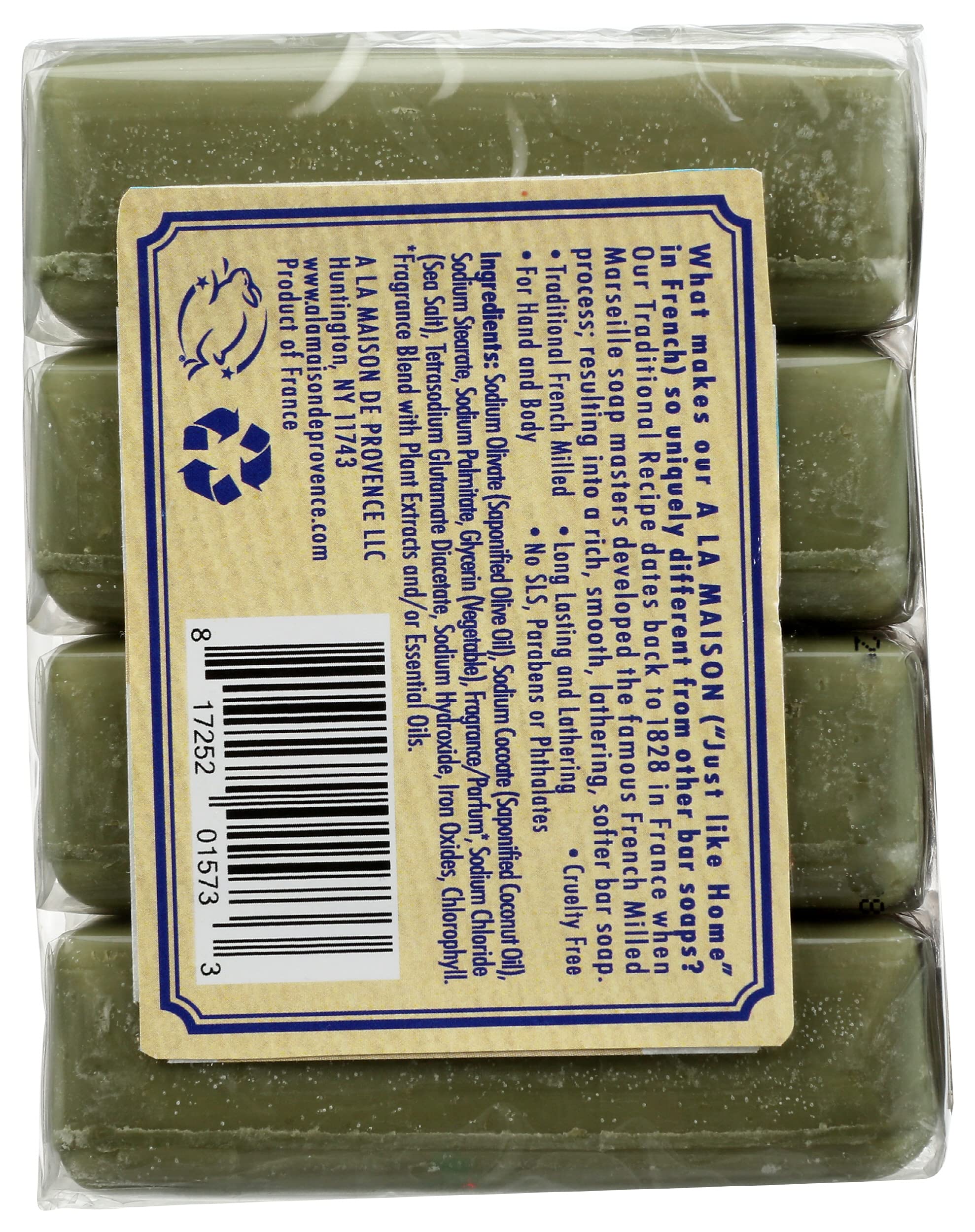 A LA MAISON — huile d'olive intégrée, hydratation naturelle.