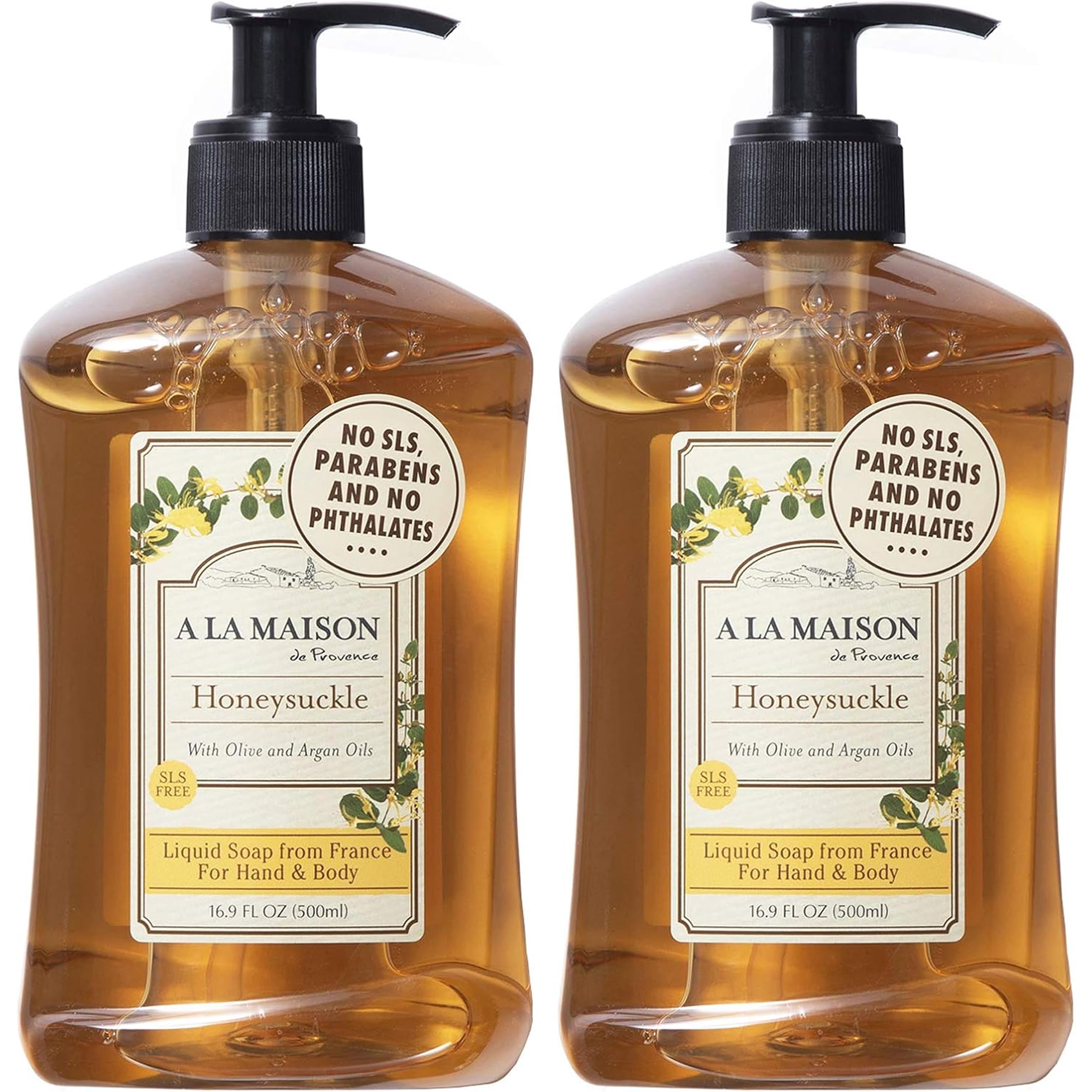 A LA MAISON Savon liquide ChevreFeuille – parfum frais pour les mains.