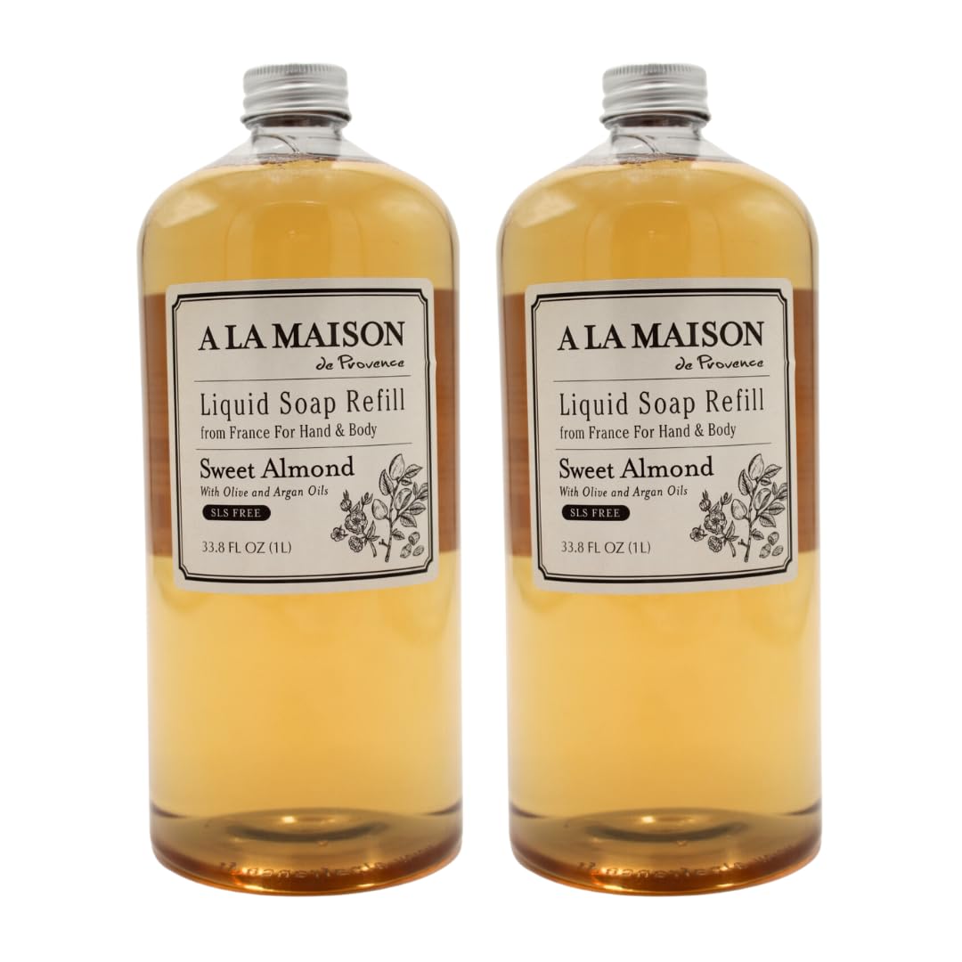 A LA MAISON Savon mains amande douce – format recharge pratique et hydratant.