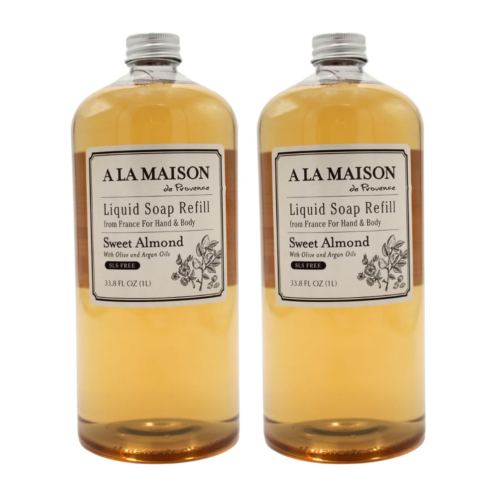 A LA MAISON Savon mains amande douce – format recharge pratique et hydratant.