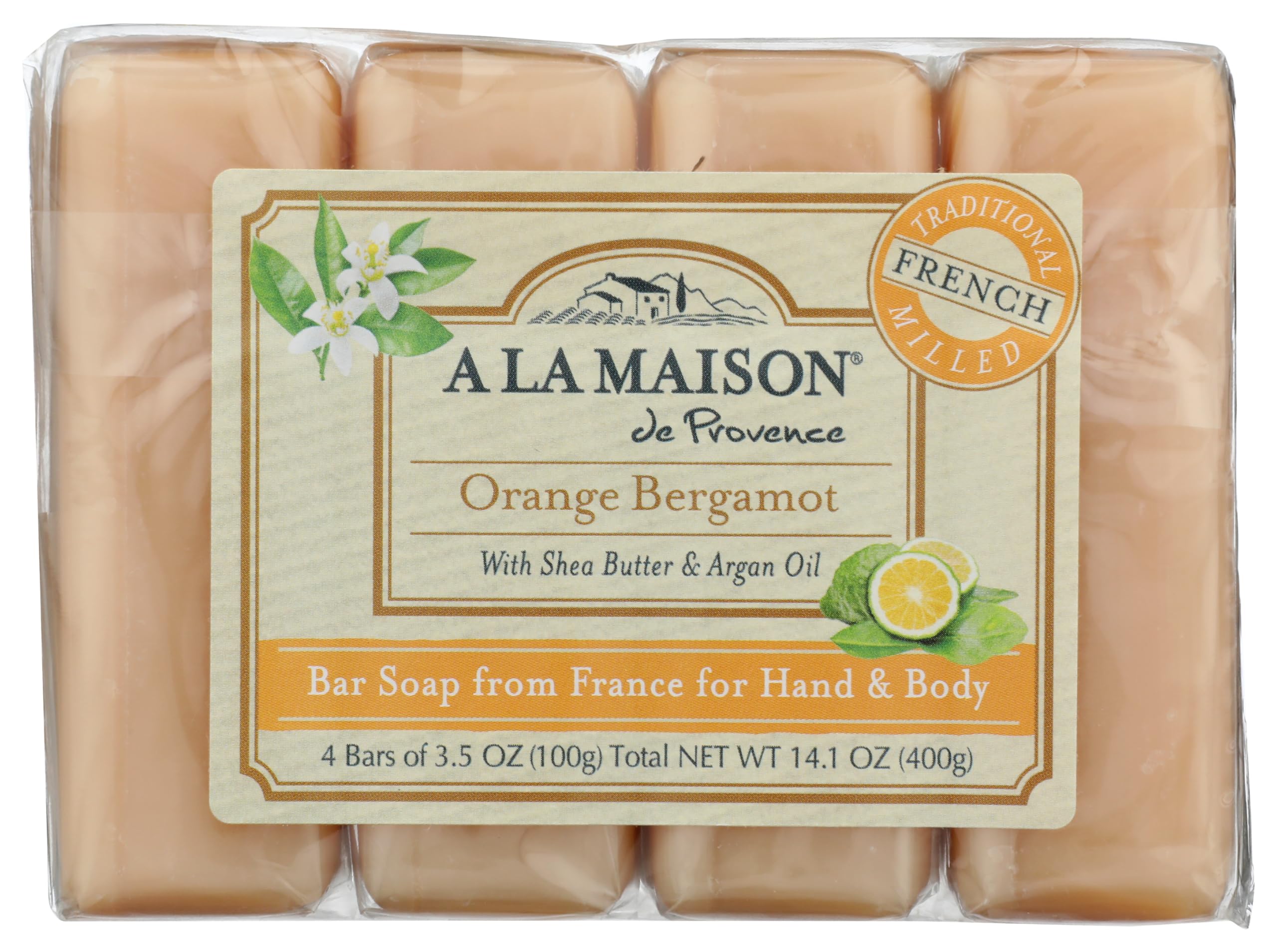 A LA MAISON Orange Bergamote, emballage papier craft, parfait pour offrir.