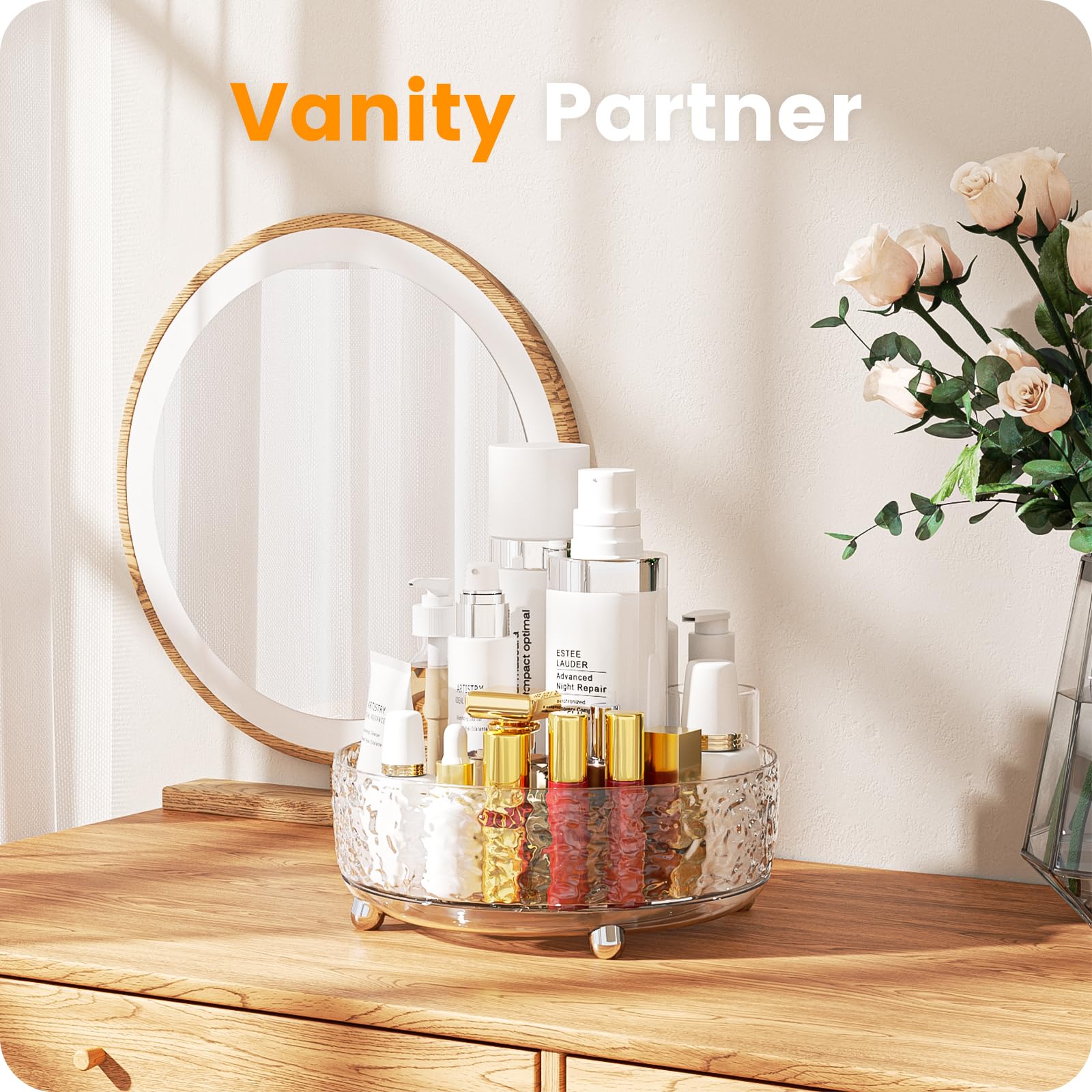 Grande capacité A-LuGei pour cosmétiques et accessoires, rangement organisé.