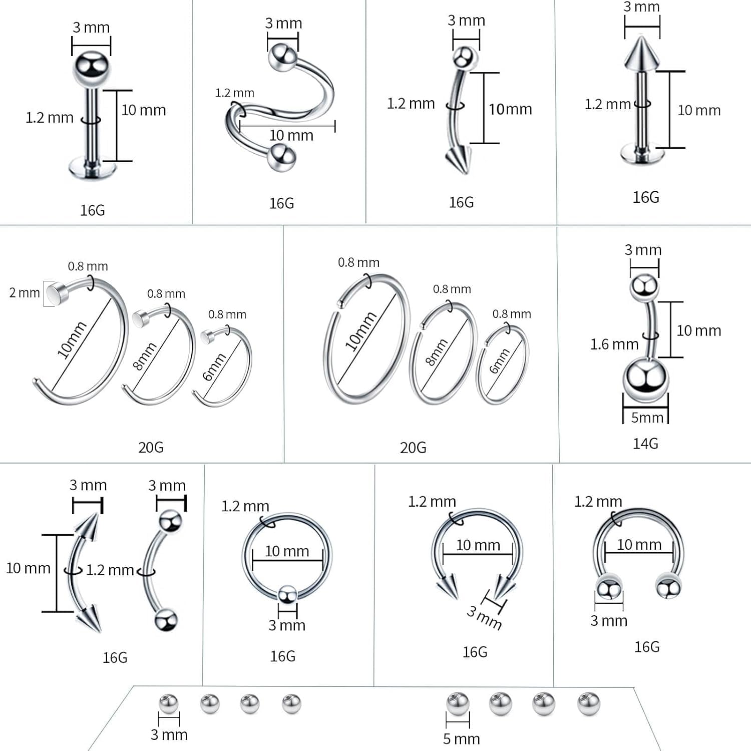 Outils de piercing A-minusone, pinces et outils essentiels inclus