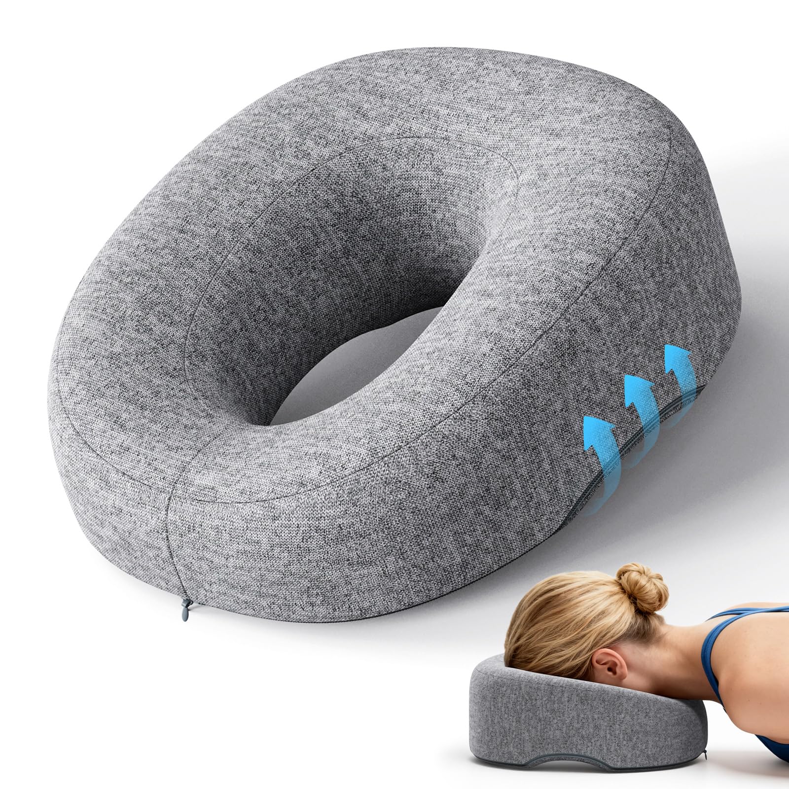 Coussin A-Pce sur lit ou table, entretien facile et hygiène assurée.