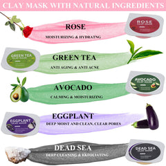Aaenouicfs masque-argile-rose-mer-morte: purifie les pores tout en nourrissant la peau.