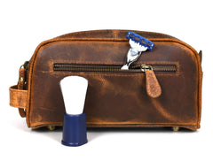 Compartiment zippé double pour trousse de toilette Aaron Vendimia Estilo, accès rapide.