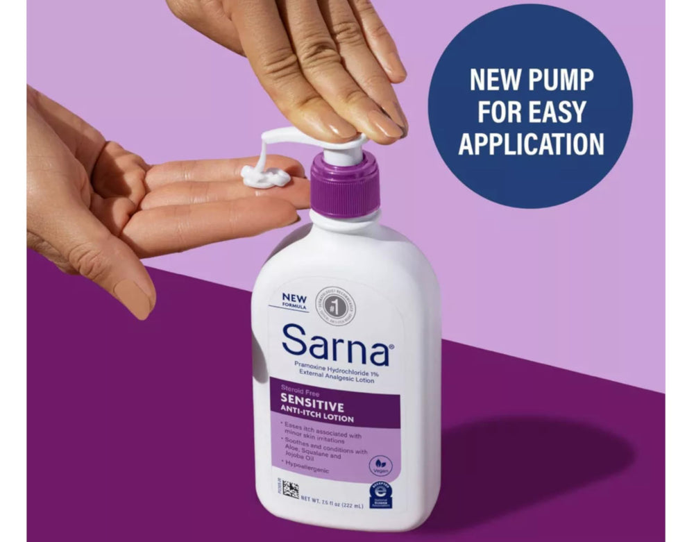 AB Sarna Sensitive – application pratique sur les zones irritées du corps.