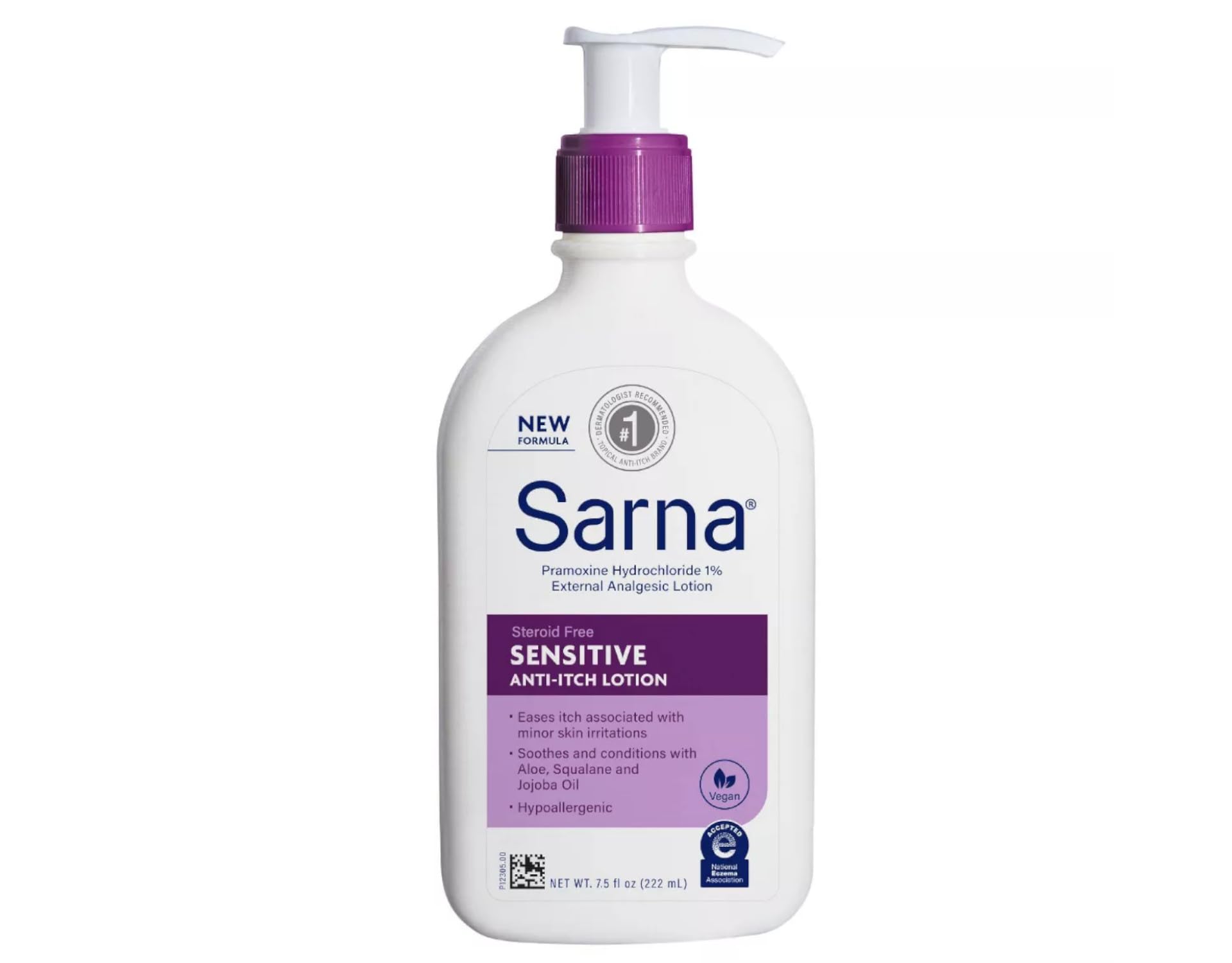 AB Sarna Sensitive – lotion en bouteille pour soulager les démangeaisons et hydrater.