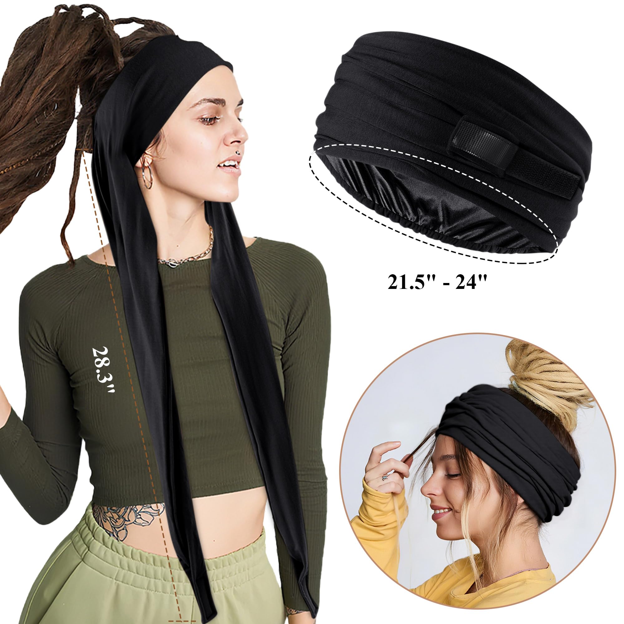 Ababalaya turban attache rapide, ajustement sûr pendant l'effort.